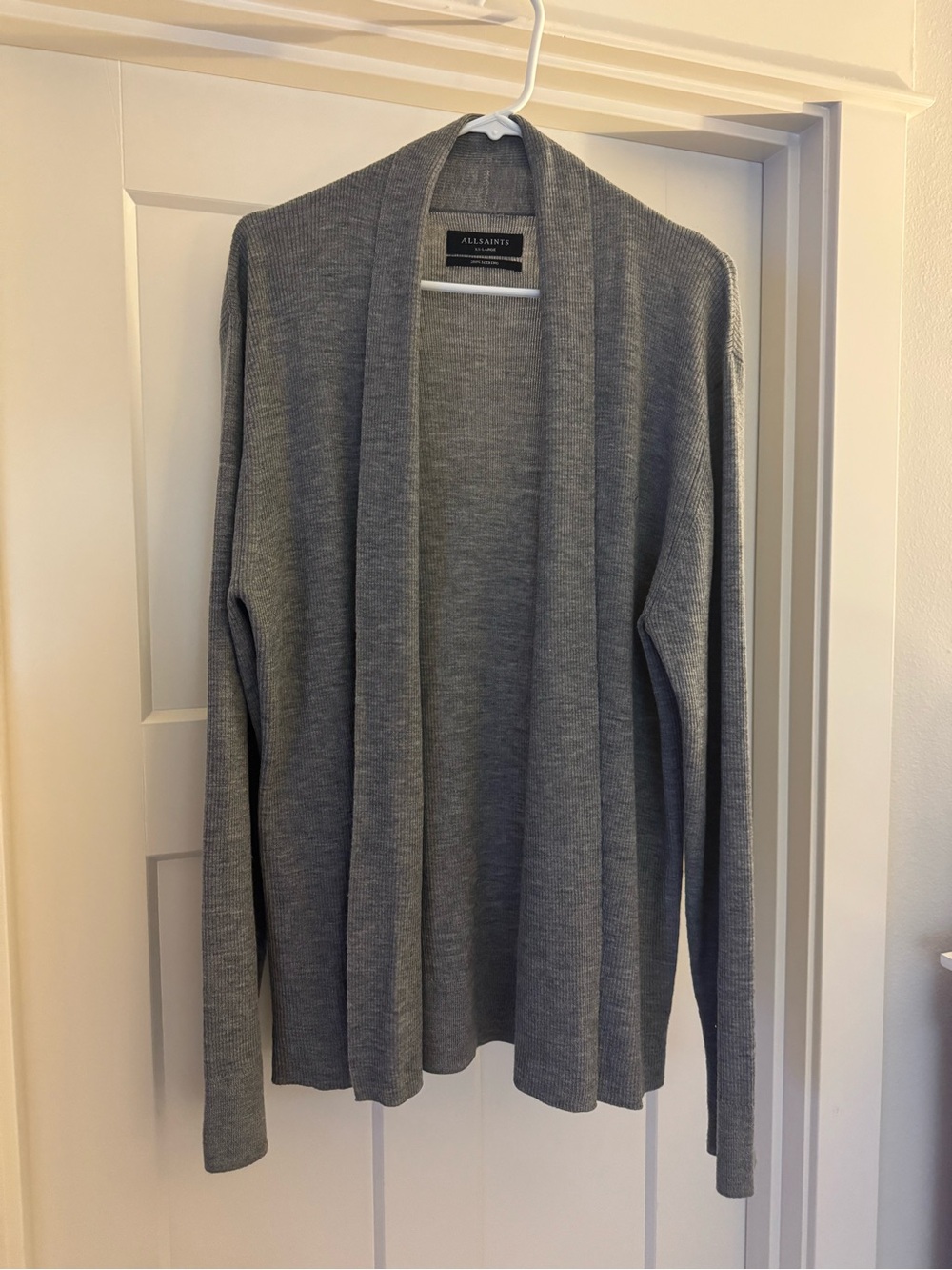 AllSaints Men’s Gray Lightweight Cardigan